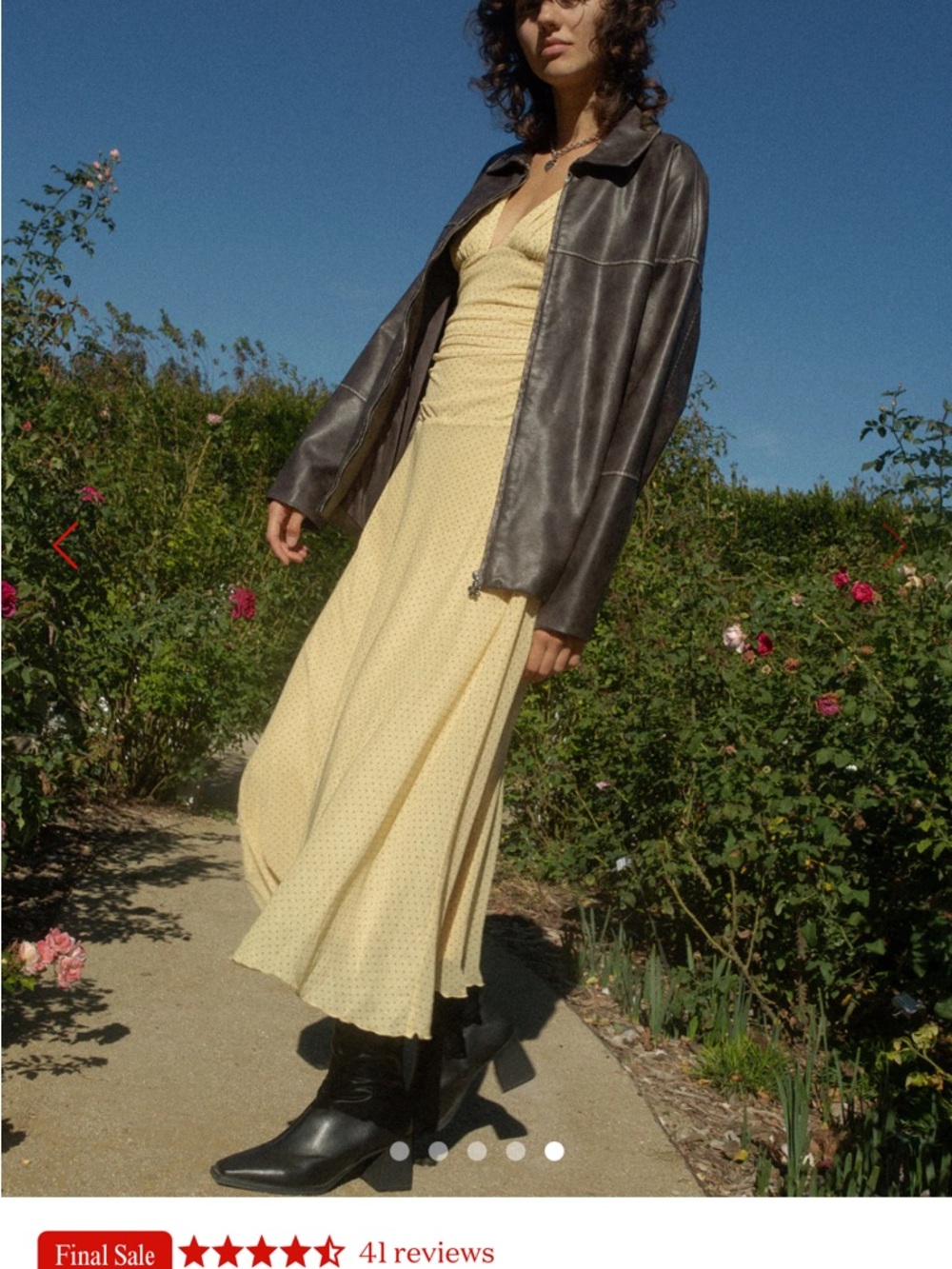 Lisa Says Gah Oversized Faux Leather Zip Jacket AND matching skirt in Dark Brown - Picture 3 of 8
